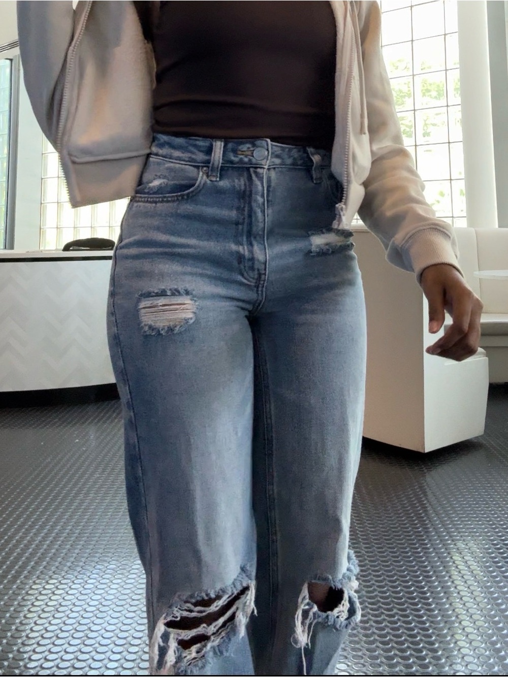 PACSUN distressed high-waisted jeans